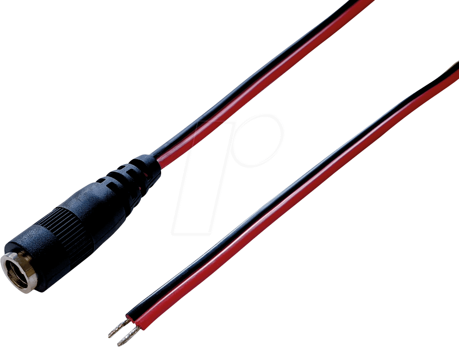 BKL 075122 - DC-Kabel Kupplung 2,5/5,5mm rt/sw 1,0m