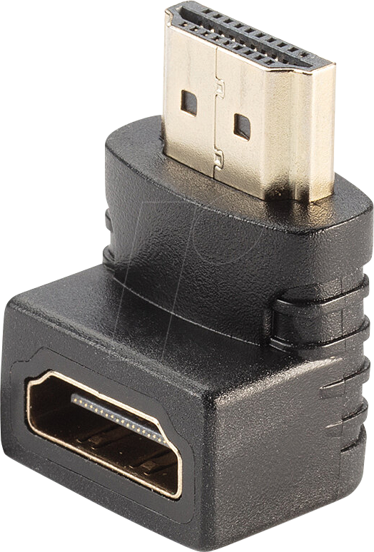 LINDY 41085 - Adapter, HDMI Stecker auf HDMI Buchse, 90°