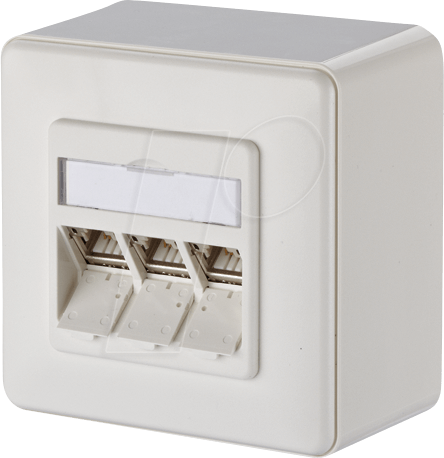 BTR 130B12D30002 - CAT.6A modul 3 Port 270°M AP reinweiß