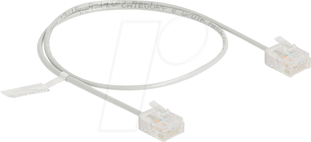 DELOCK 80757 - Patchkabel Cat.6 UTP, Ultra Slim, 0,5 m, grau