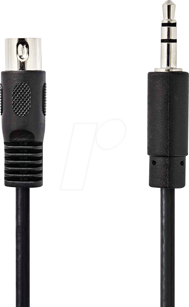 N CAGL20100BK20 - Audio Kabel, 5-pol DIN auf 3,5 mm Klinke, 2 m