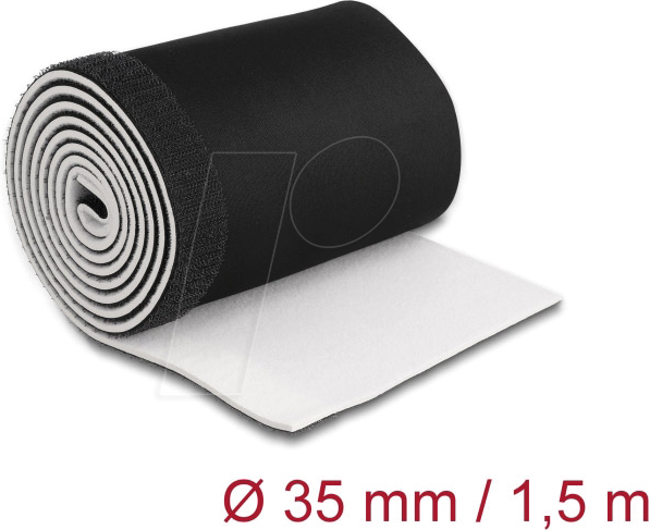 DELOCK 20864 - Kabelschlauch, Neopren, Klettverschluss, 1,5 m x 135 mm