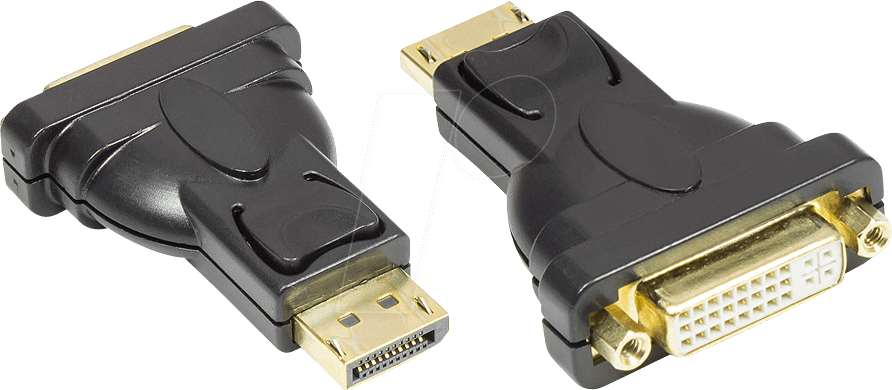 GC DVI-DP - DisplayPort Adapter, DP Stecker auf DVI-I 24+5 Buchse
