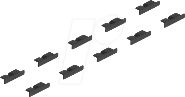 DELOCK 64243 - USB 3.0 Micro-B Staubschutz, Buchse ohne Griff, 10 Stück, schwar