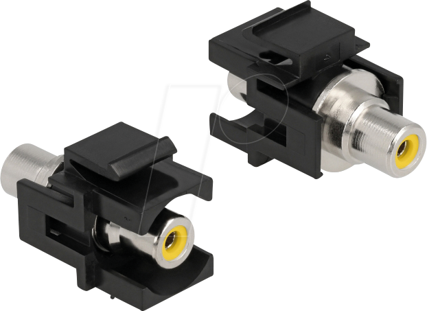 DELOCK 86740 - Keystone Modul Cinch Buchse > Cinch Buchse gelb / schwarz