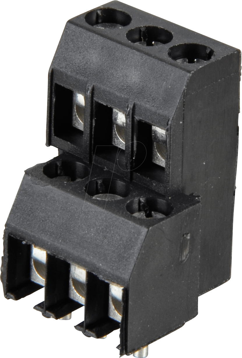 AKL 267-06 - Doppelstockklemme, 6-pol, Ø 1,5 mm, RM 3,5