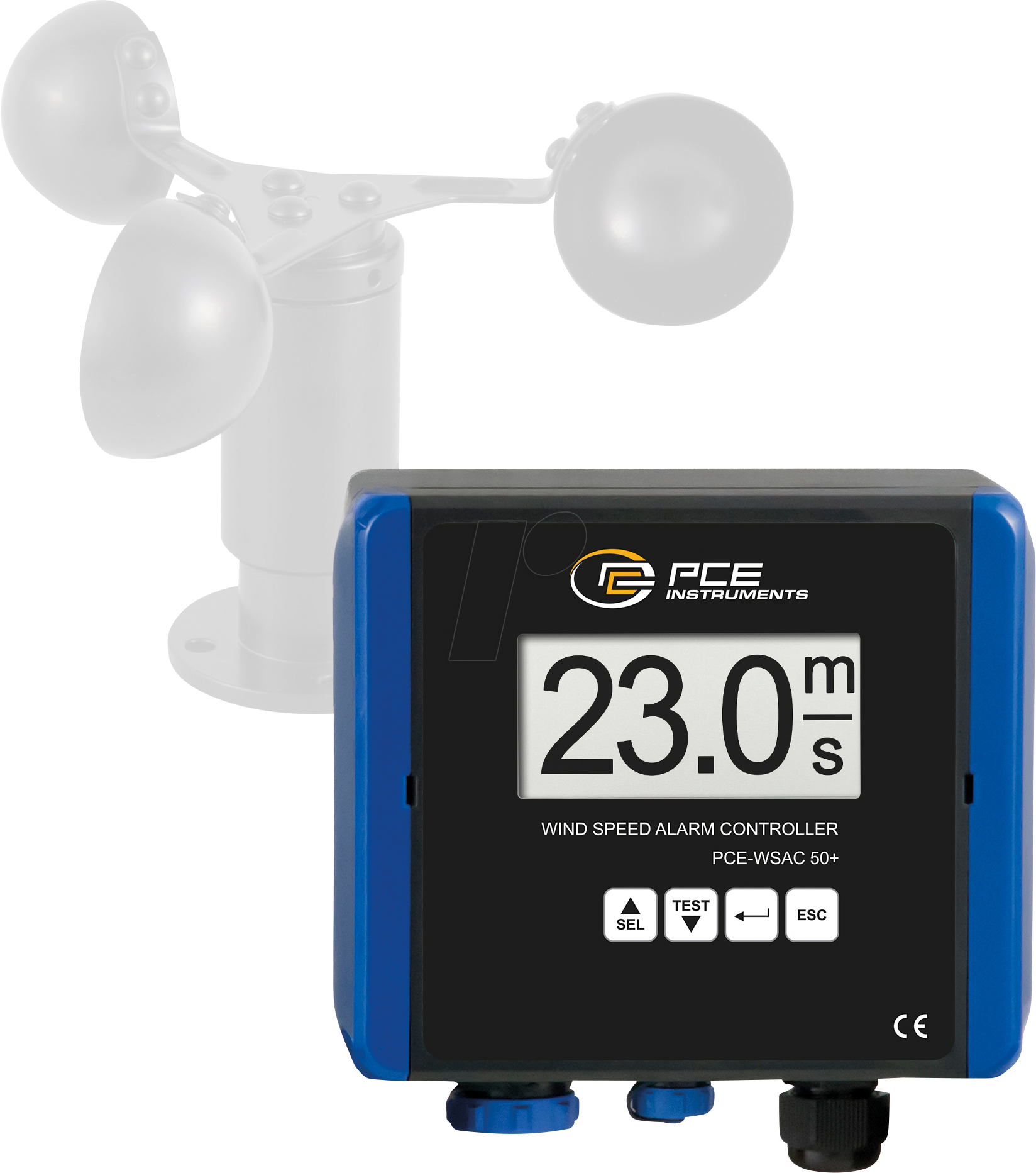 PCE WSAC 50+230 - Windgeschwindigkeitsmesser mit Datenlogger 230V PCE-WSAC 50+ 230