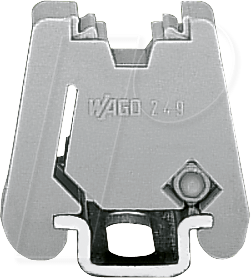 WAGO 249-101 - Schraubenlose Endklammer, für Tragschiene TS 15, schraubenlos