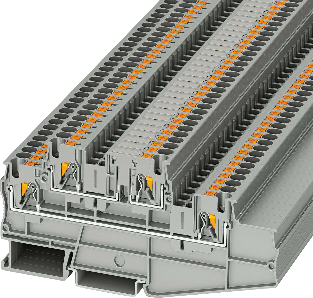 PT 4 L-L - Mehrstockklemme, PT 4-L/L grau