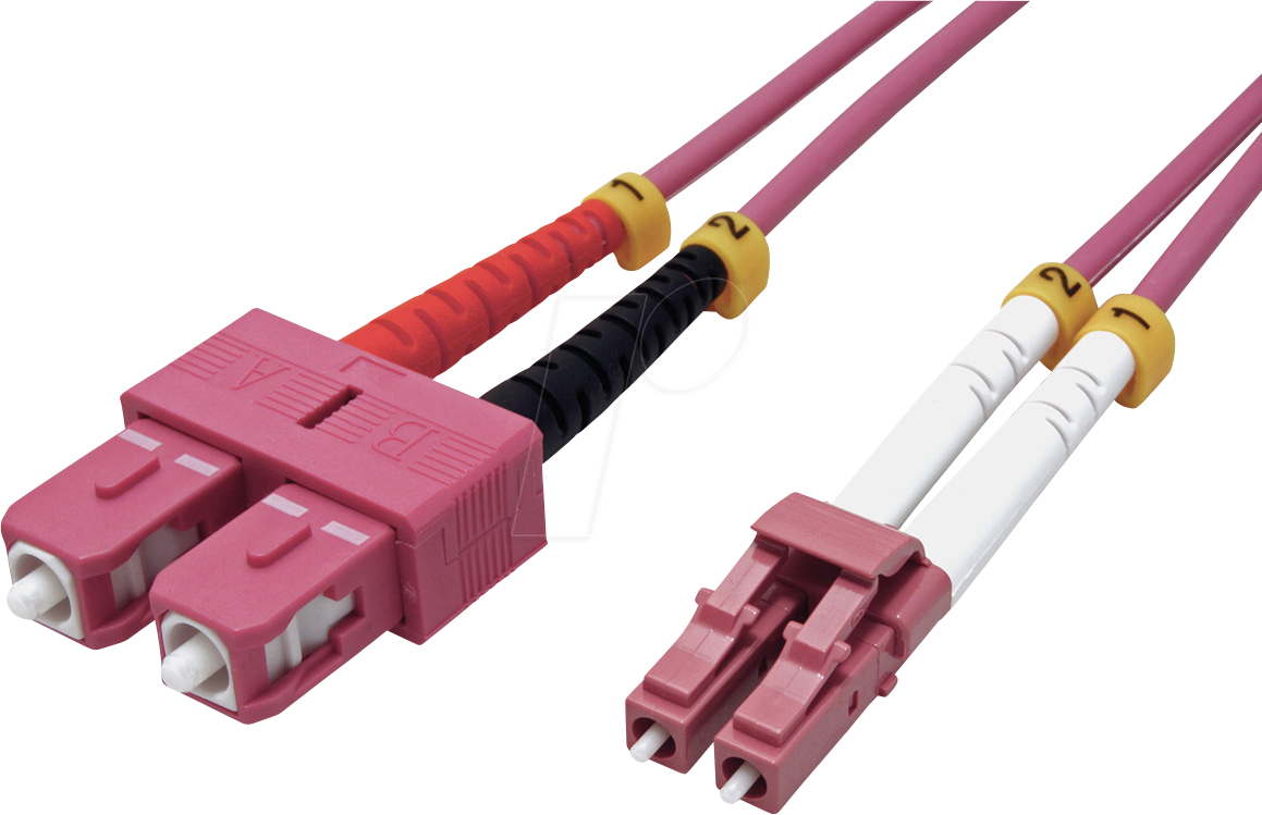 Thumbnail - VALUE 21998760 - LWL Patchkabel, LC Duplex / SC Duplex, OM4, 50/125 µm, violett,