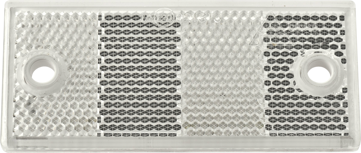 ANHGR 904001 - Anhänger - Reflektor, eckig, mit Bohrung, weiß