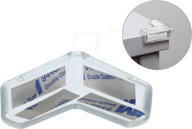 DELOCK 18408 - Kantenschutz selbstklebend 40 x 40 x 13 mm transparent