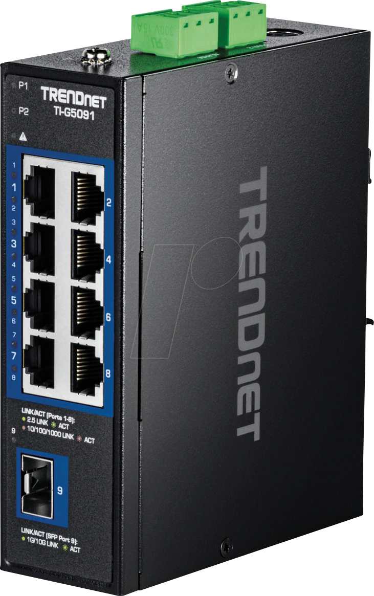 TRN TI-G5091 - Switch, 9-Port, 2,5 Gigabit Ethernet, DIN Rail