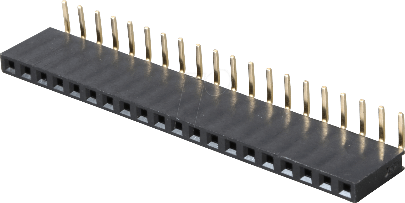 BL 1X20W8 2,54 - 20pol. Buchsenl., gewinkelt, RM 2,54, H: 8,5mm