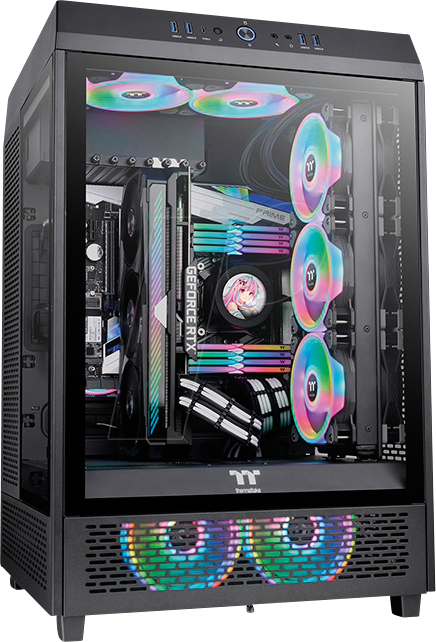 TT 31016 - Thermaltake The Tower 500 Mid-Tower-Gehäuse, schwarz
