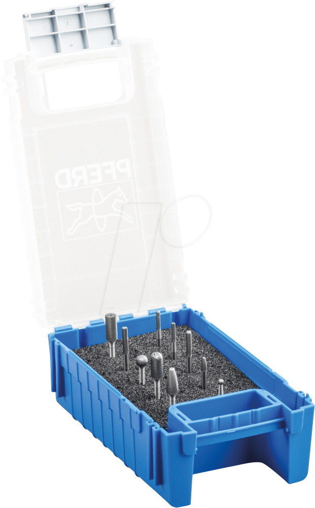 PFERD 21901502 - Hochleistungskleinfrässtift Set, 10-tlg, Ø 6-2mm, Schaft-Ø 3mm