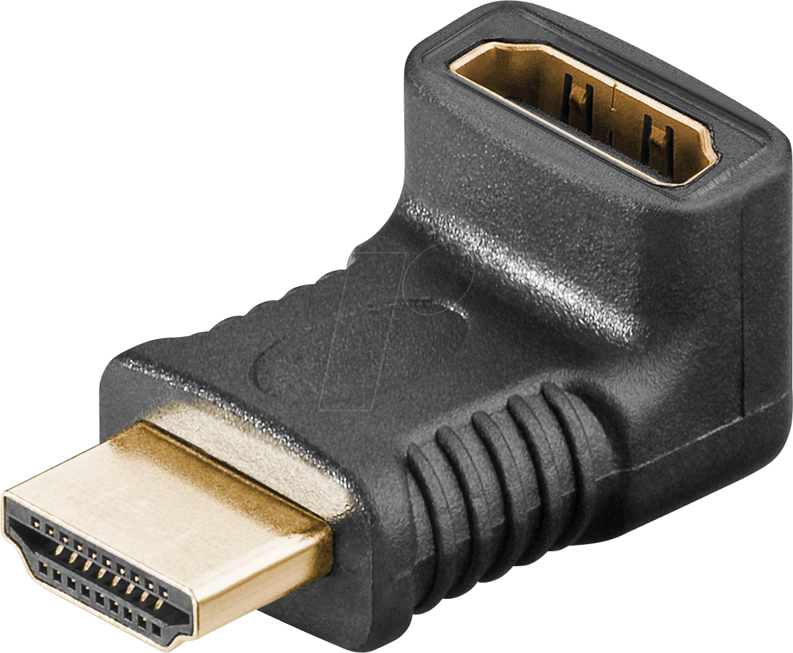 GOOBAY 65744 - Adapter, HDMI Stecker auf Buchse, 8K 60 Hz, 90° vertikal