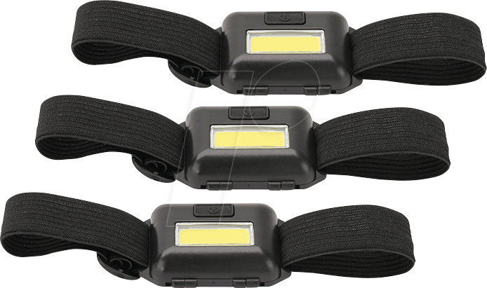 SIN 207904 - Stirn-/Kopflampe 3er-Set 3W COB