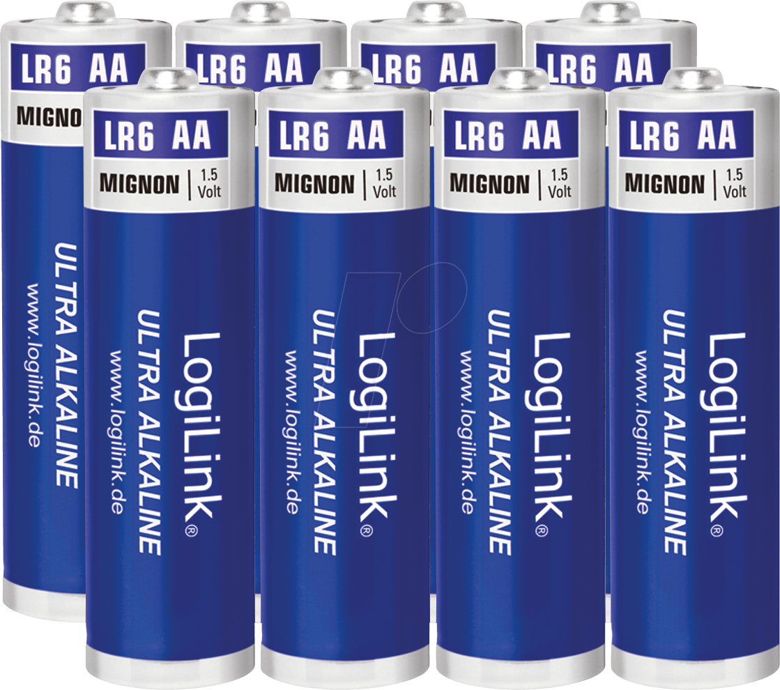 LOGILINK LR6F8 - Alkaline Batterie, AA (Mignon), 8er-Pack