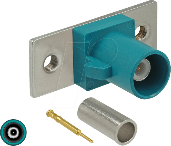 DELOCK 89796 - HF FAKRA Z Stecker Federpin zum Crimpen 2 vorgestanzte Löcher