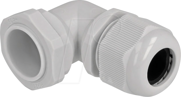 DELOCK 60336 - Kabelverschraubung 90° gewinkelt PG21, gr