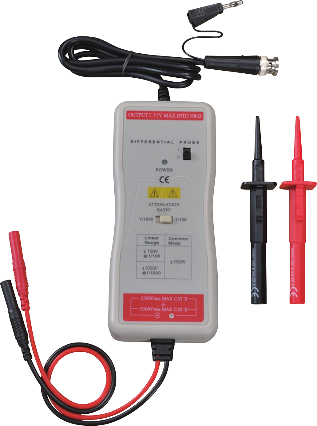 UT P31 - Hochspannungs-Differenzialtastkopf, 100:1 / 1000:1, 100 MHz
