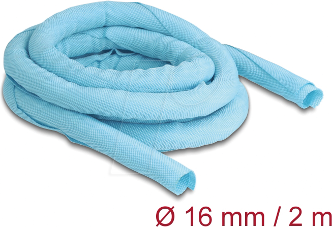 DELOCK 20877 - Gewebeschlauch selbstschließend hitzebeständig 2 m x 16 mm blau