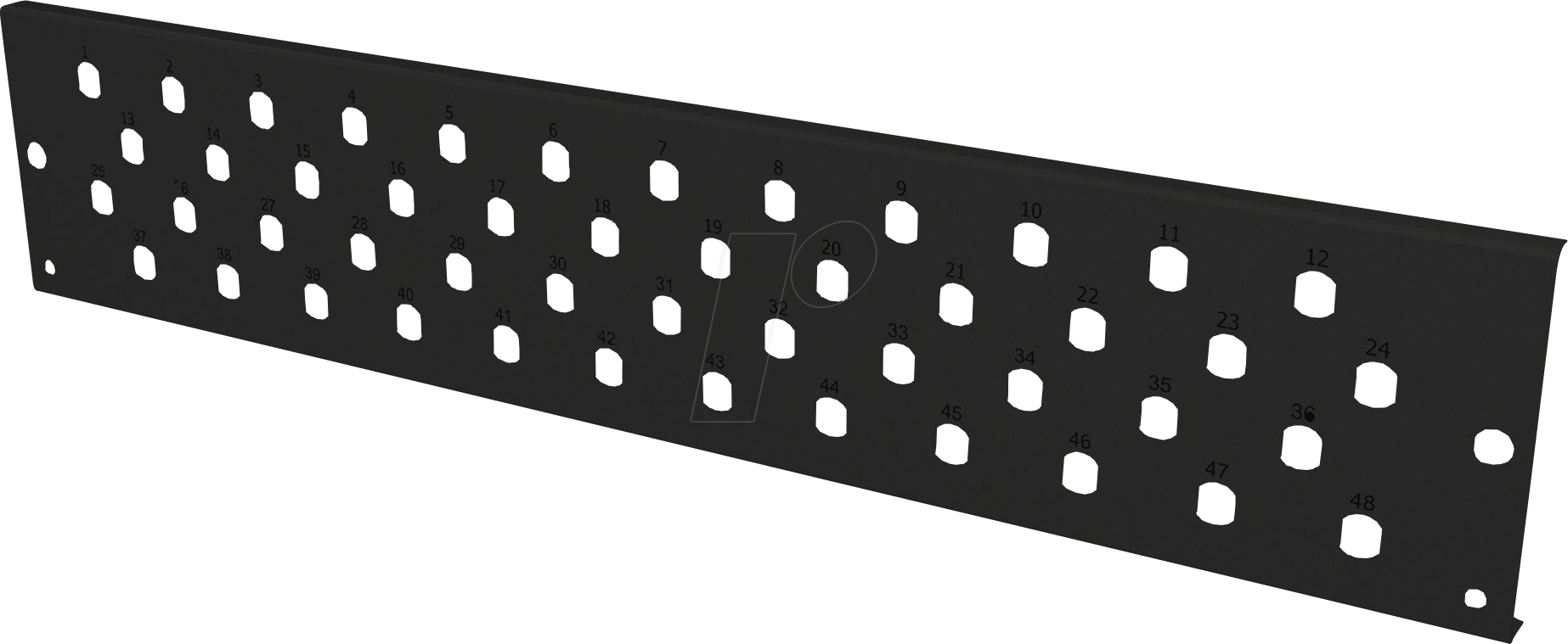 EFB VSB2FPS48ST - Frontblende, 48x ST / FC D-Hole, 2 HE, schwarz