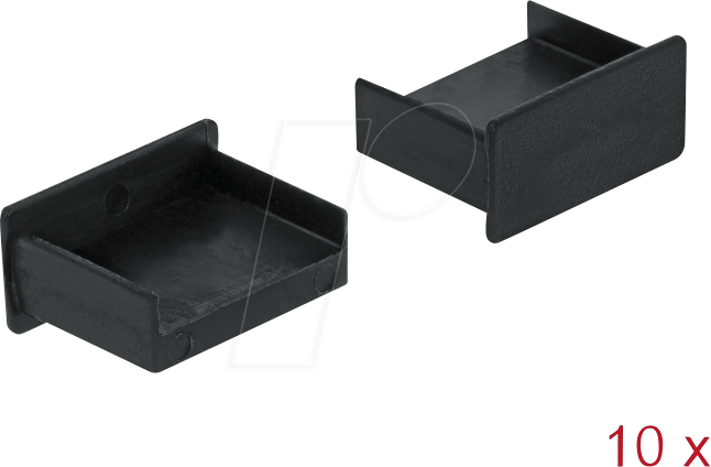 DELOCK 64102 - USB-A Staubschutz, Buchse ohne Griff, 10 Stück, schwarz