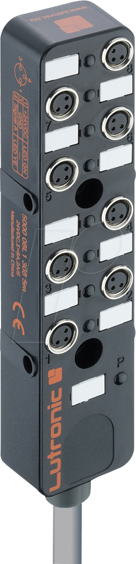 LUT 50 08L1 3 10 - passiver Verteiler, M8, 8 x 3 pol, 10 m