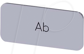 BZS SI AB - Bezeichnungsschild, silber, AB