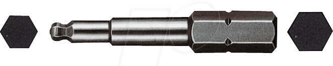 WIHA 7017-Z3,0 - Bit Sechskant-Kugelkopf, 3,0 x 38 mm