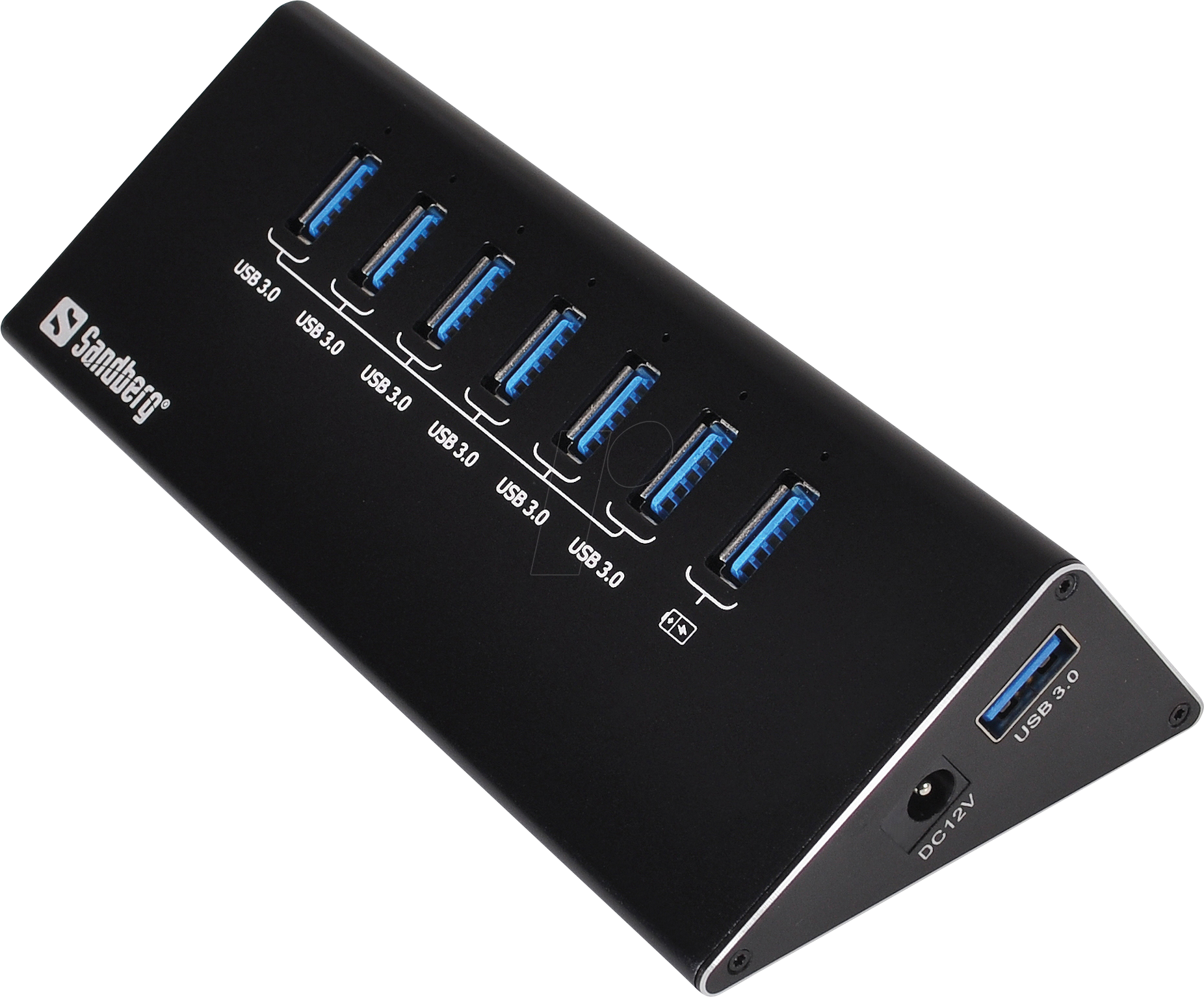 SANDBERG 133-82 - USB 3.0 7-Port Hub, 1x PD, inkl. Netzteil
