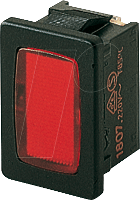 MAR 1807.1102L - Meldeleuchte, 230V, Faston 4,8, rot