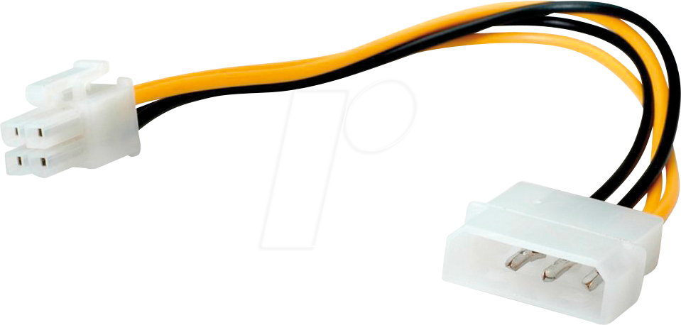 Thumbnail - ROLINE 11031019 - 4 Pin HDD Buchse > 4 Pin ATX 12V Stecker 0,15 m