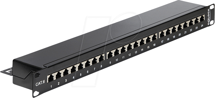 DELOCK 43298 - Patchpanel, 19”, 24-Port, Cat.6, 1 HE
