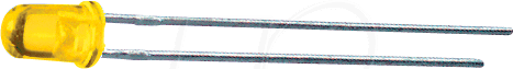 KBT L-7104YT - LED, 3 mm, bedrahtet, gelb, 20 mcd, 34°