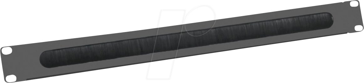 Thumbnail - VALUE 26990315 - 19'' Kabeldurchführung 1 HE mit Bürstenleiste, RAL 9005 Tiefschwa