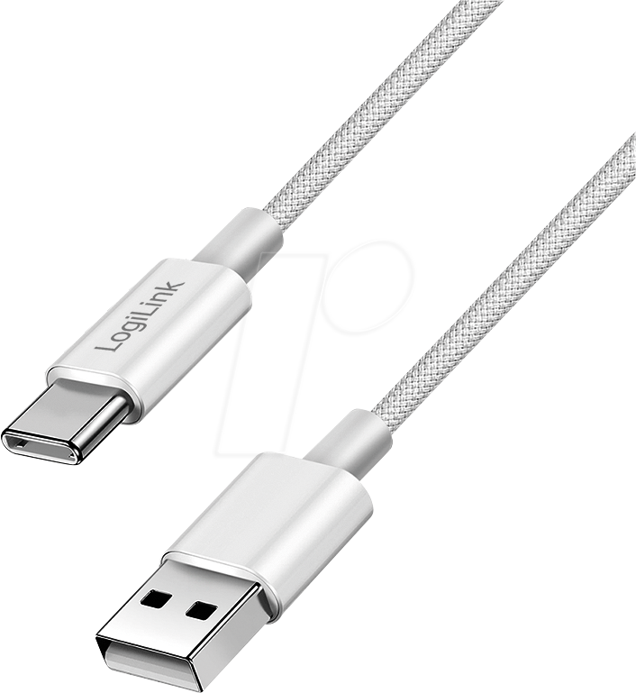 Thumbnail - LOGILINK CU0320 - Sync- & Ladekabel, USB-C -> A, 60 W, weiß, 0,5 m