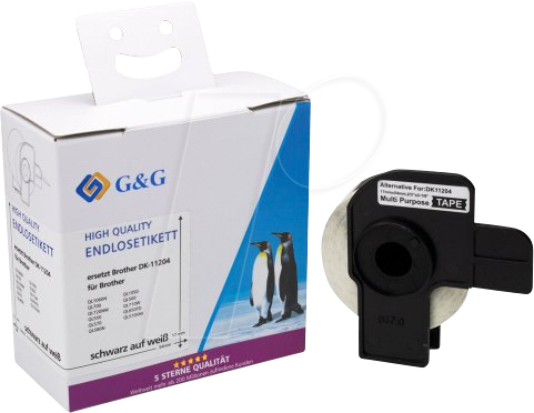 G&G 14949 - Ersatzetiketten für Brother DK-11204, 17x54 mm, 400 Stück