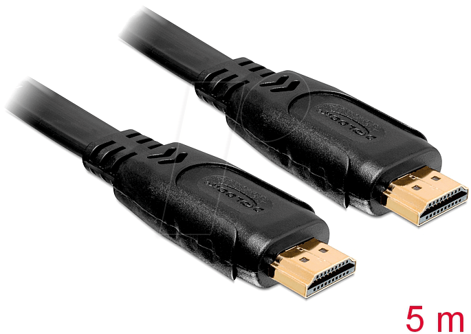 DELOCK 82672 - Kabel High Speed HDMI with Ethernet flach 5,0m