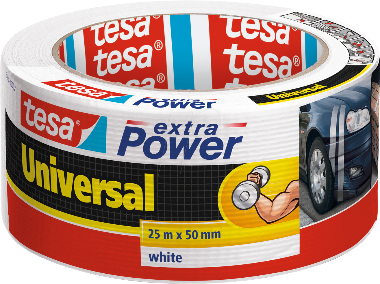 TESA 56388 WS - Folienband tesa extra Power® Universal, 25 m x 50 mm, weiß