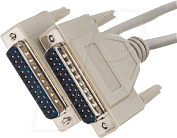 AK 4010 - D-SUB Kabel, 1:1, 25-pol., Stecker/Stecker, 1,8 m - 2,0 m