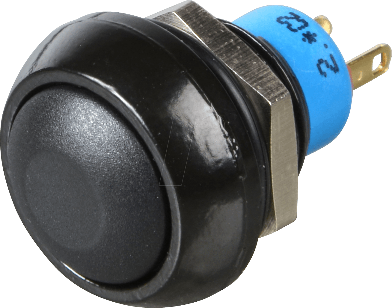 IP R3S SW - Drucktaster rund, Ø12mm, 0,2A-250VAC sw