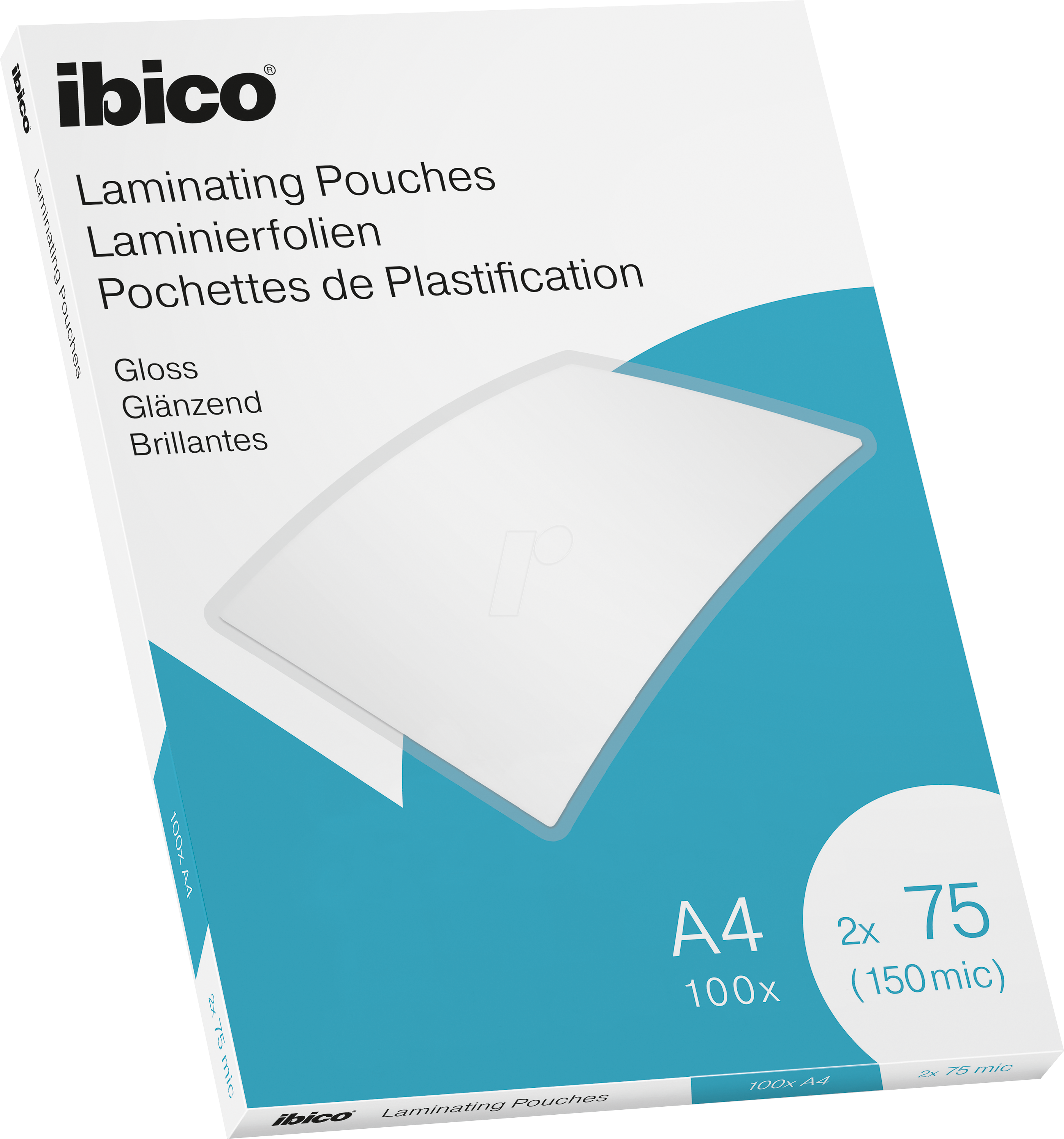 IBICO 627316 - Laminierfolien, DIN A4, 75 mic, glänzend, 100 Stück