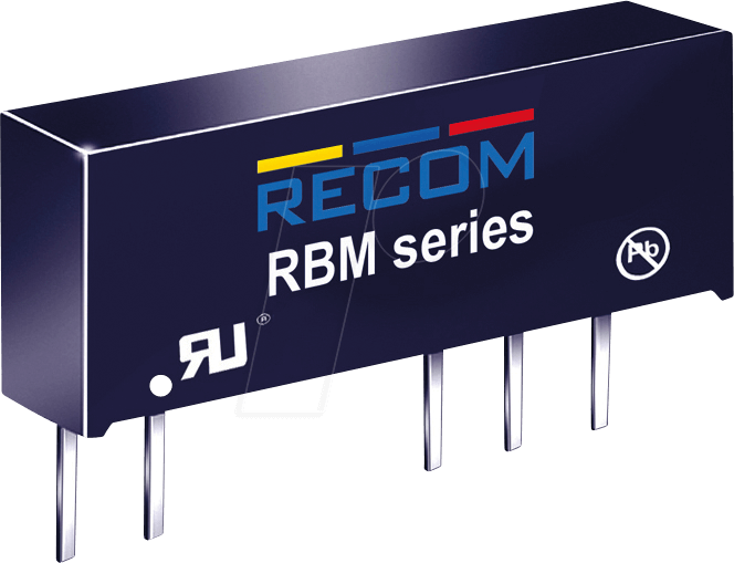 RBM-0505S - DC/DC-Wandler RBM, 1 W, 5 V, 200 mA, SIL-7, Single
