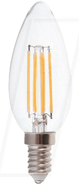 VT-214301 - LED-Lampe E14, 4 W, 400 lm, 2700 K, Filament