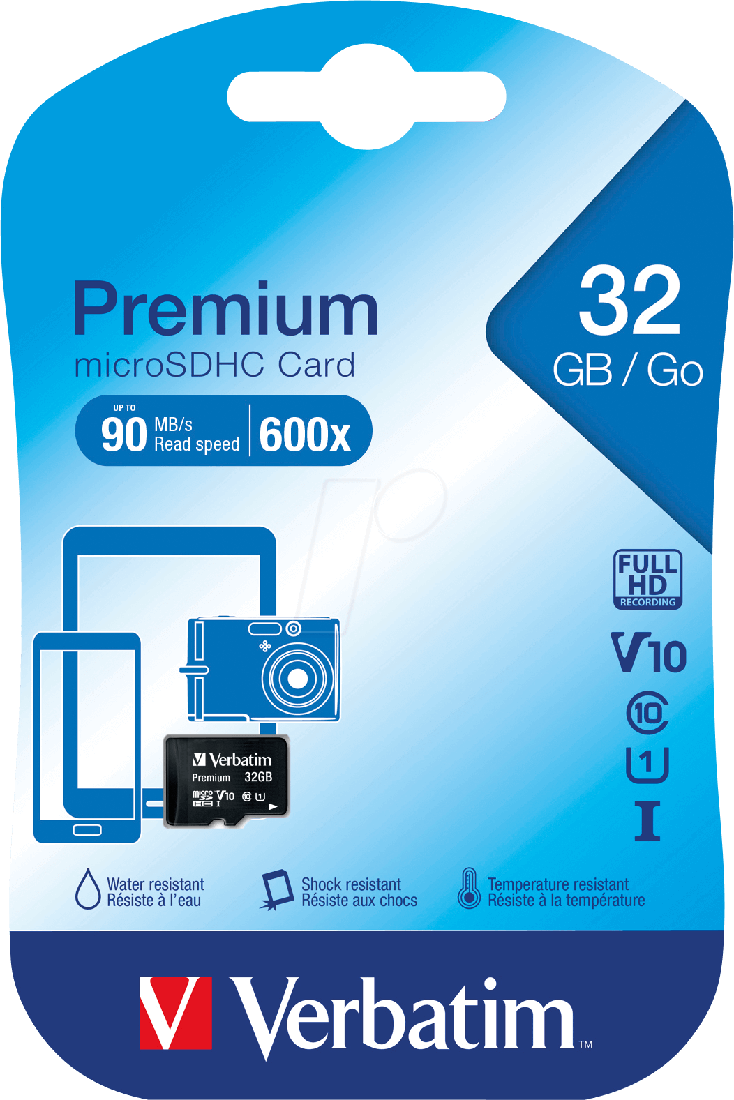 VERBATIM 44013 - MicroSDHC-Speicherkarte 32GB, Verbatim, Class 10