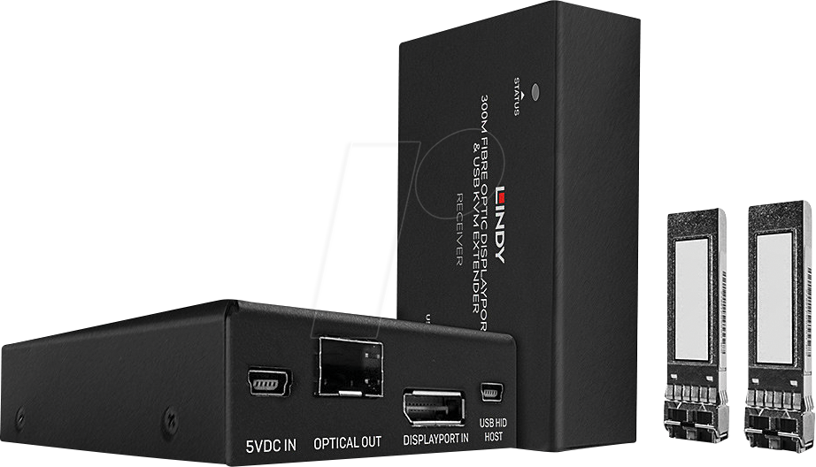 Thumbnail - LINDY 39376 - DisplayPort KVM Extender über LWL - 300 Meter