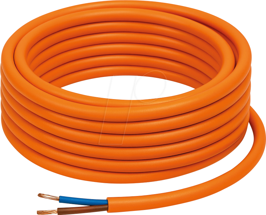 H07BQ F215 50M - PUR-Leitung H07BQ-F, 2 x 1,5 mm, 50 m, orange